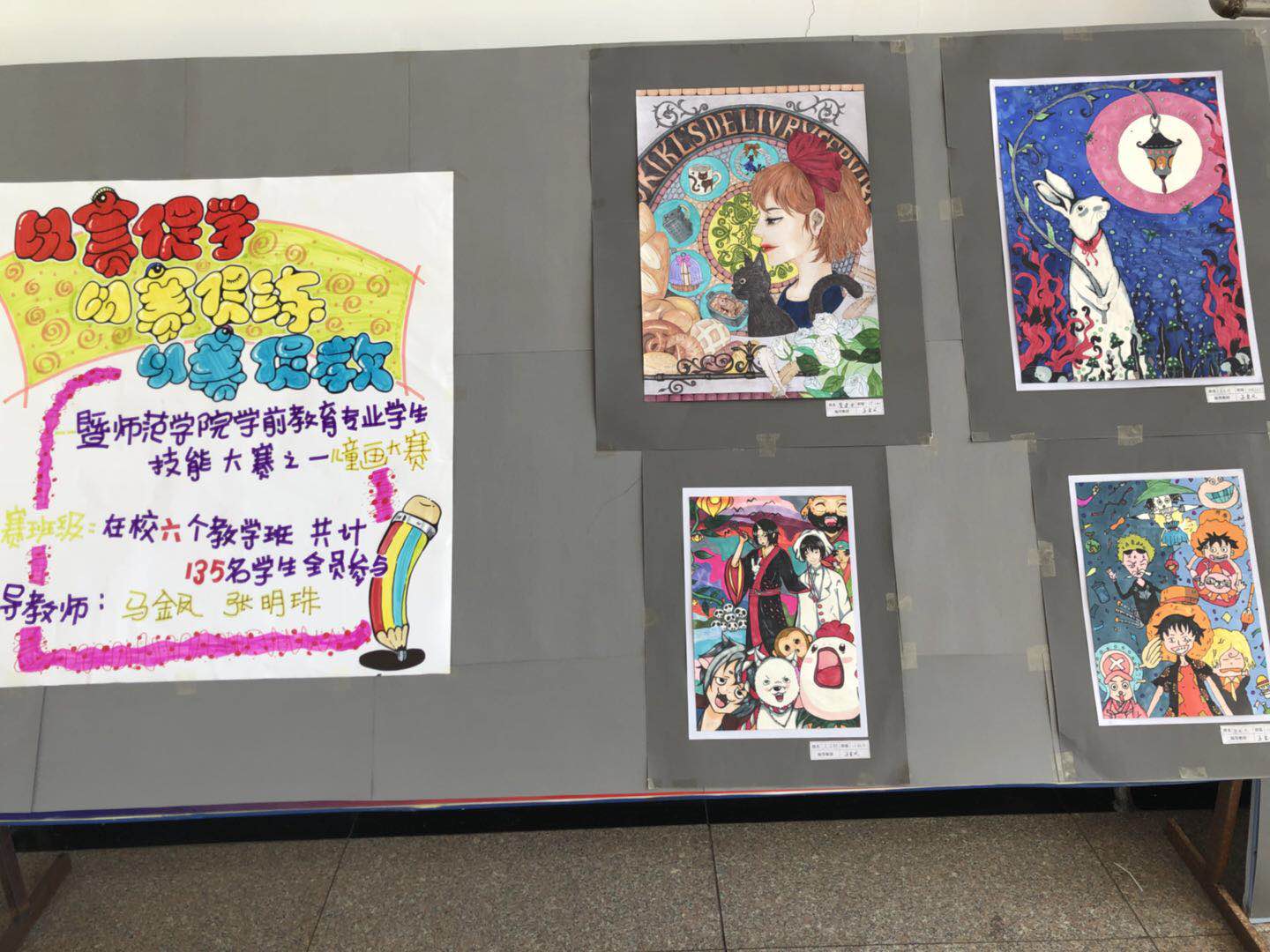 师范学院学前教育专业学生职业技能大赛系列活动报道之一---儿童画比赛