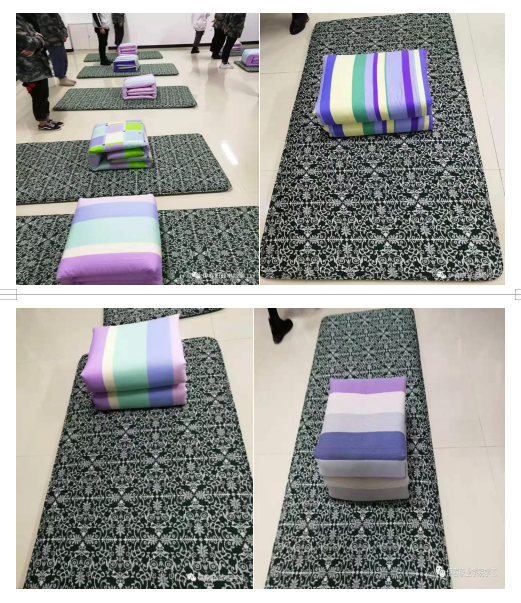 我校举办“展青春风采”叠军被大赛